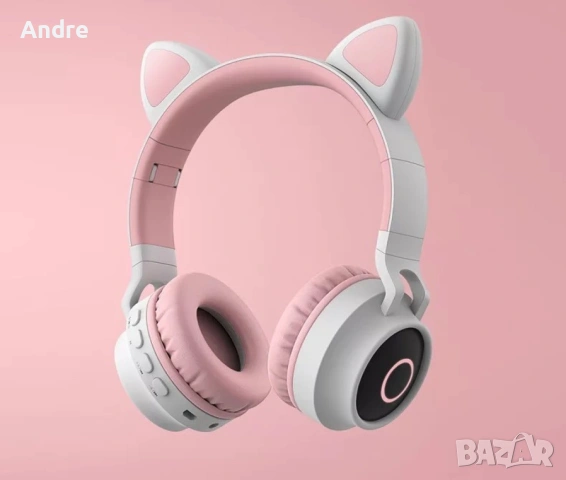 Безжични bluetooth слушалки  с котешки уши за деца BT-023C - EP9, снимка 2 - Друга електроника - 53277412