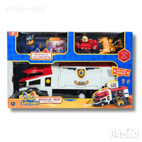 Пес Патрул Камион Елитни Кученца – 44см с Ефекти и Коли