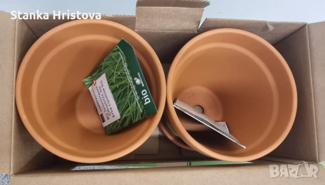 Керамични саксии 2бр в комплект., снимка 5 - Саксии и кашпи - 50797670