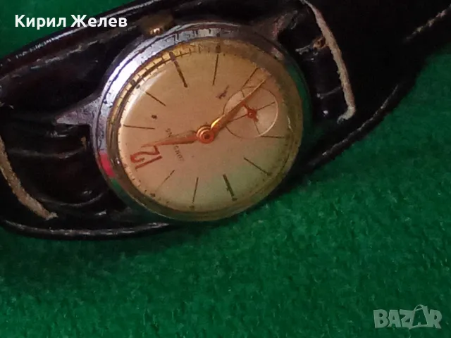 JUNGHANS SHOCKPROOF Стар НЕМСКИ РЯДЪК ВИНТИДЖ МЕХАНИЧЕН ЧАСОВНИК ЮНГХАНС РЕТРО КАИШКА Ест КОЖА 29335, снимка 18 - Антикварни и старинни предмети - 37399957