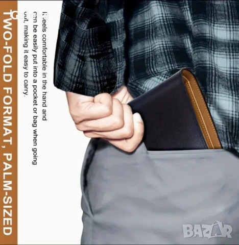 Мъжки елегантен и изискан портфейл с две лица • Черна естест. кожа!, снимка 10 - Портфейли, портмонета - 51334886