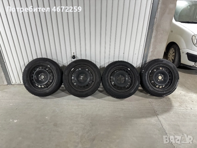 Зимни гуми Hankook 205/60/16 ДОТ със стоманени джанти 5x115 за Опел