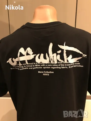 OFF-WHITE™ PAINT SCRIPT SKATE тениска, размер: S, снимка 7 - Тениски - 48678313