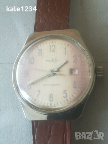 Часовник Ruhla. Made in GDR. Vintage watch. Механичен механизъм. Рухла , снимка 3 - Мъжки - 41825236