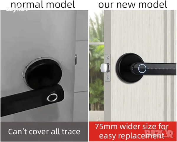 WAFU WF-F4 Tuya Smart Door Lock Интелигентна ключалка с пръстови отпечатъци , снимка 3 - Друга електроника - 44697339