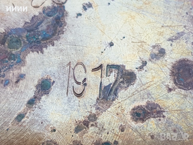 Бронзова ваза от гилза на оръдие 1917г , снимка 3 - Антикварни и старинни предмети - 53206608