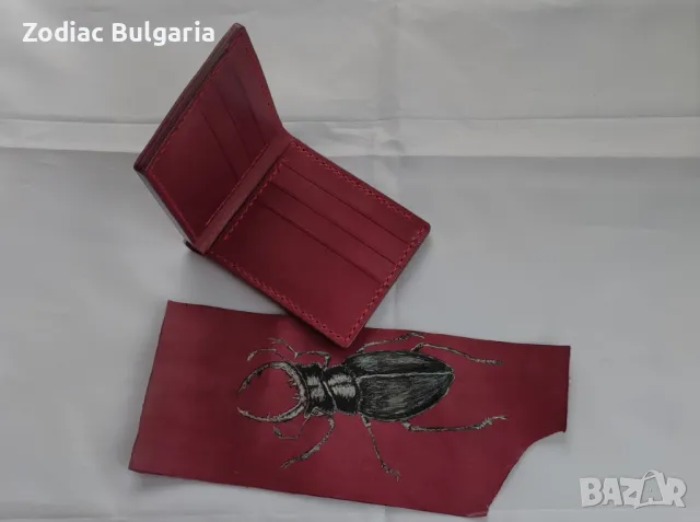 Минималистичен кожен портфейл за мъже, ръчна изработка., снимка 14 - Портфейли, портмонета - 43954982