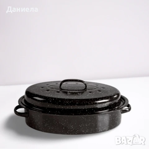 Ростер с мраморно покритие, емайлиран, за индукционни и всички видове котлони, Ø42 см., снимка 5 - Други стоки за дома - 51053607