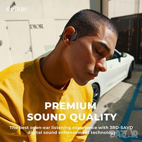 Dwolm Bluetooth 5.2 Безжични слушалки с отворено ухо , с микрофон, устойчиви на пот, снимка 6 - Bluetooth слушалки - 44515702