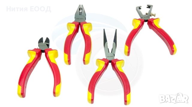 Комплект изолирани клещи Tolsen VDE, 1000V, 4 бр., снимка 9 - Клещи - 41415107