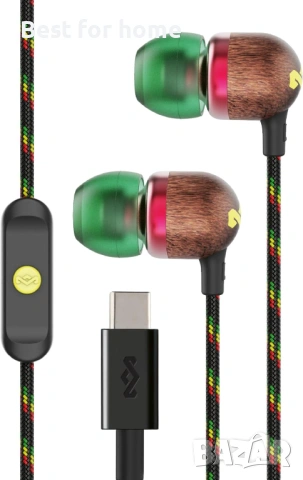 Marley House of Smile Jamaica USB-C кабелни слушалки с 9,2 мм драйвер 