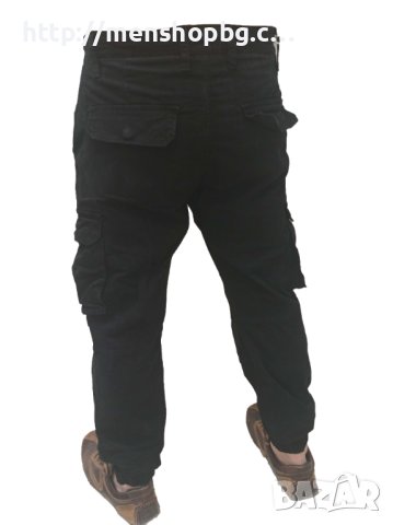 Черен карго панталон код 5, снимка 2 - Панталони - 42013921