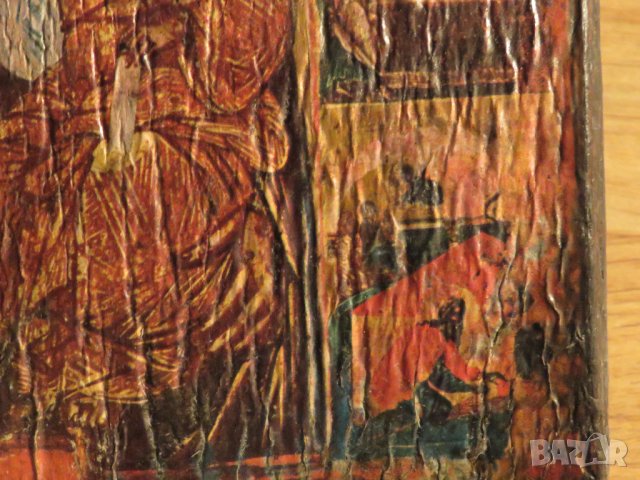 † Стара православна ръчно рисувана икона Житие на Дева Мария, Света Богородица религия, снимка 9 - Икони - 35745184