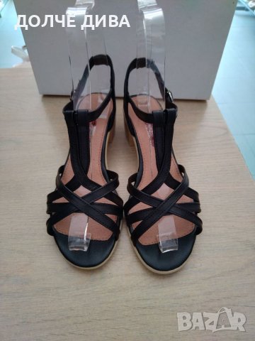 Дамски сандали естествена кожа м. 760 черни, снимка 1 - Сандали - 41061904