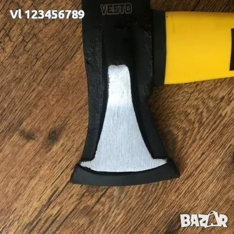 Топор с дръжка от фибостъкло ВЕСТО - 1кг./цепене на дърва, брадва клин//, снимка 2 - Градински инструменти - 50730332