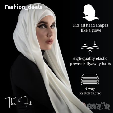 Нов Хиджаб шал за жени/еластичен лек мек бамбук и памук, снимка 3 - Други - 41720742