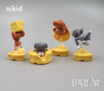 2 бр Том и Джери пластмасови фигурки играчки за игра и украса на торта пластмасова фигурка, снимка 3 - Фигурки - 44405193