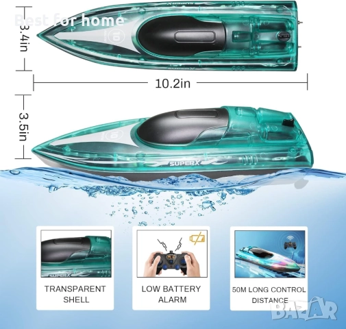  Лодка с дистанционно управление, снимка 4 - Други - 51562652