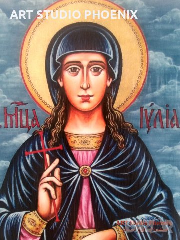 Икона на Света Юлия ikona Sveta Iuliq, снимка 2 - Картини - 16313427