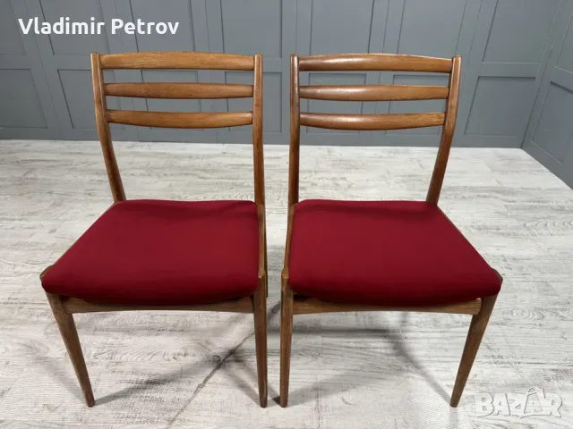 Чифт трапезни столове от 60-те К101, снимка 3 - Столове - 56018690