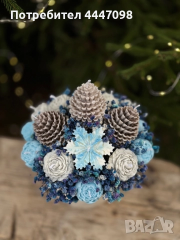 Коледна украса - соев восък , снимка 2 - Други - 52356408