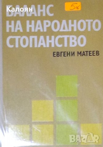 Евгени Матеев - Баланс на народното стопанство, снимка 1 - Специализирана литература - 34031708