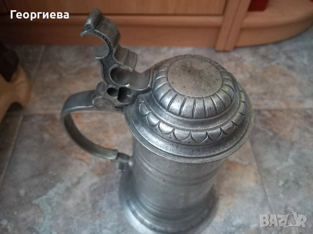 Халба оловно- цинкова, снимка 4 - Антикварни и старинни предмети - 51647564