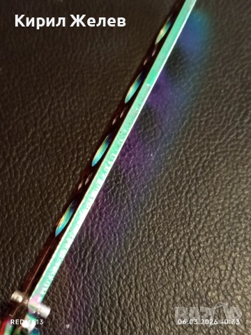 Тренировъчен нож тип пеперуда хамелеонен ефект за КОЛЕКЦИЯ ДЕКОРАЦИЯ 48942, снимка 5 - Ножове - 53731576