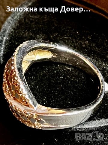 Златен пръстен ДИАМАНТИ Бяло злато 14 карата 585 zlaten prasten gold, снимка 11 - Пръстени - 44264846