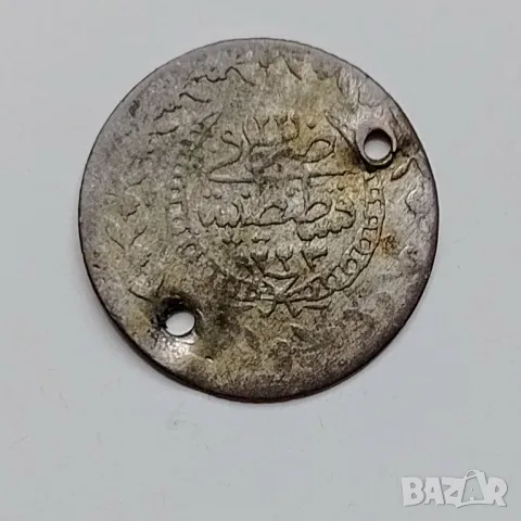 20 пари 1808 Тугра във венец на 3/4 /без точки под венеца/ "٢٢", снимка 1