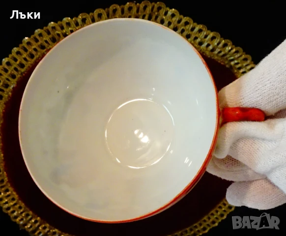 Чаша японски костен порцелан 38 гр. , снимка 3 - Антикварни и старинни предмети - 51220300