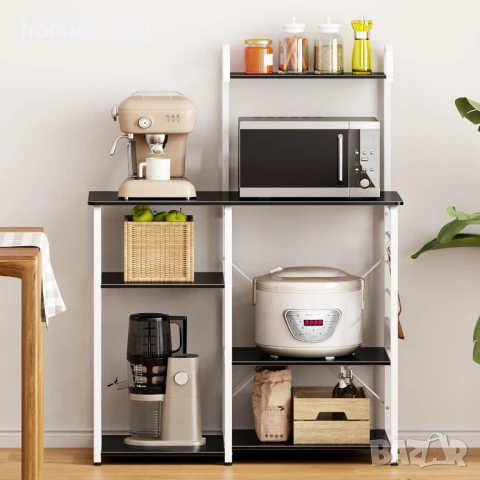 Метална кухненска етажерка 172-BK, снимка 2 - Етажерки - 51039565