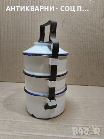 Стара Соц Българска Емайлирана Садинка / 1966 г. / НОМЕР 1625., снимка 7 - Антикварни и старинни предмети - 53670753