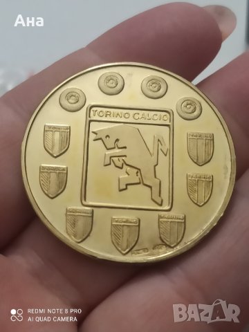 Сребърен плакет FC Torino  с позлата , снимка 5 - Нумизматика и бонистика - 41750940