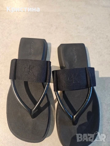 Чисто нови дамски чехли Calvin Klein, снимка 3 - Чехли - 51202074