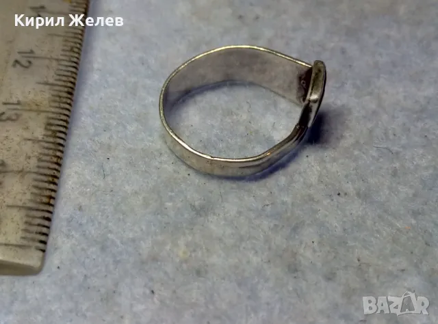 СТАР СТИЛЕН СРЕБЪРЕН ПРЪСТЕН СРЕБРО 925 с ГНЕЗДО За ВГРАЖДАНЕ на СКЪПОЦЕНЕН КАМЪК 49422, снимка 4 - Пръстени - 49733299