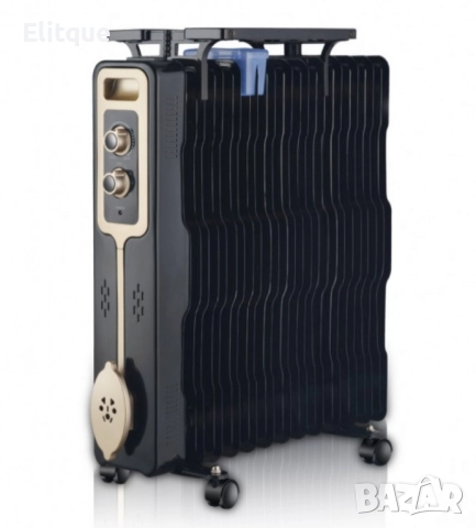 Радиатор, 2500W,13 ребра,3 степени,Поставка за дрехи,Регулируем термостат