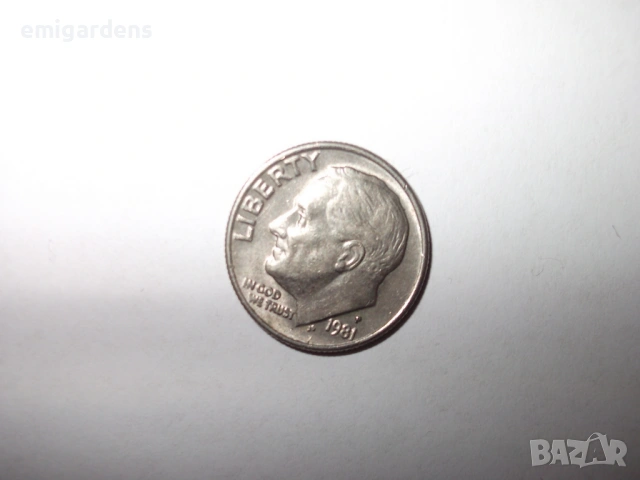 Монета  one dime САЩ, в перфектно състояние, снимка 2 - Нумизматика и бонистика - 53323275