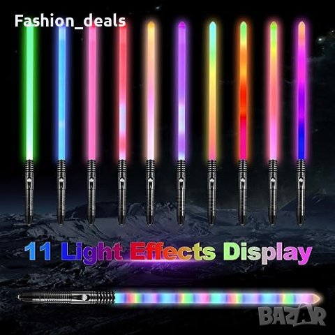 Нов светлинен меч с 11 цвята и звук USB акумулаторен Деца Подарък, снимка 2 - Други - 42415540