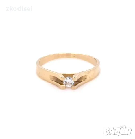 Златен дамски пръстен с диамант 0,12Ct. размер:54 модел:42944-6