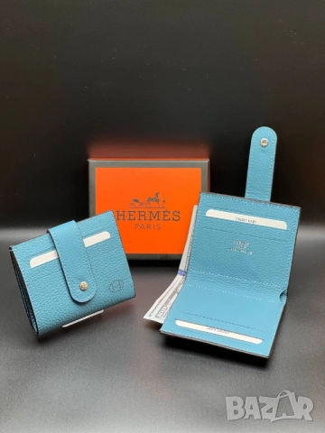 Визитници от естетствена кожа hermes, снимка 3 - Портфейли, портмонета - 51445023