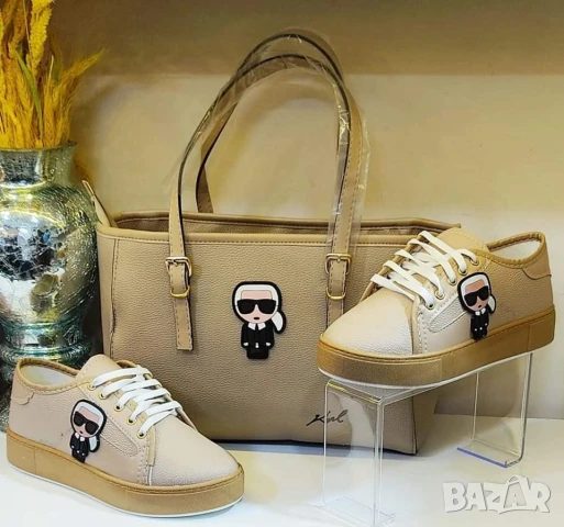 Дамски комплект Чанта и обувки на едро karl legenfeld, снимка 3 - Чанти - 51148845