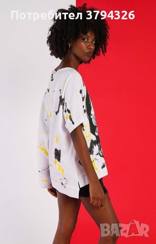 Дамска памучена тениска"Пролет-лято" PUNKQUEEN , снимка 2 - Тениски - 41633493