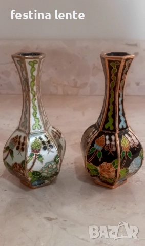 Чифт китайски мини вази клоазон