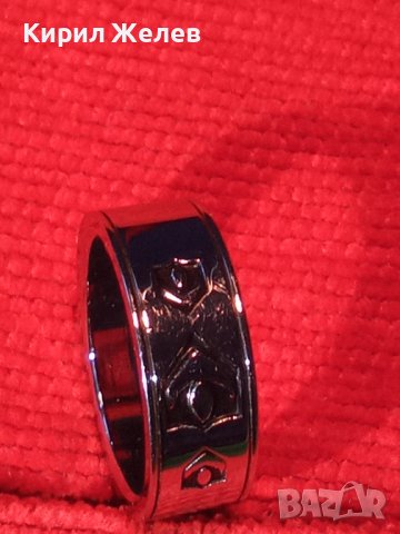 БЛЕСТЯЩ от БЛАГОРОДНА НЕРЪЖДАЕМА СТОМАНА КРАСИВ МОДЕН ПРЪСТЕН ТИП ХАЛКА 6955, снимка 8 - Пръстени - 32318663