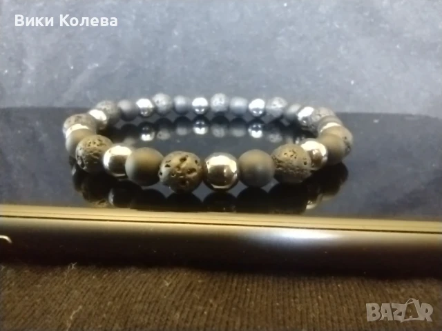  еластична гривна с естествени камъни, снимка 2 - Гривни - 50643233