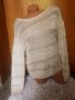 Н&М Кремаво бяла блуза на дупки изкуствена плетка Л