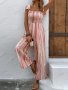 Дамски моден гащеризон с абстрактни райета, 2цвята - 023, снимка 4