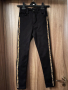 Черни тесни джинси с леопардов принт (Slim Fit), снимка 2