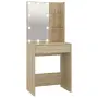 vidaXL Тоалетка с LED, дъб сонома, 60x40x140 см, снимка 1
